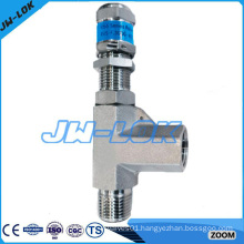 Manual air compressor adjustable pressure relief valve
